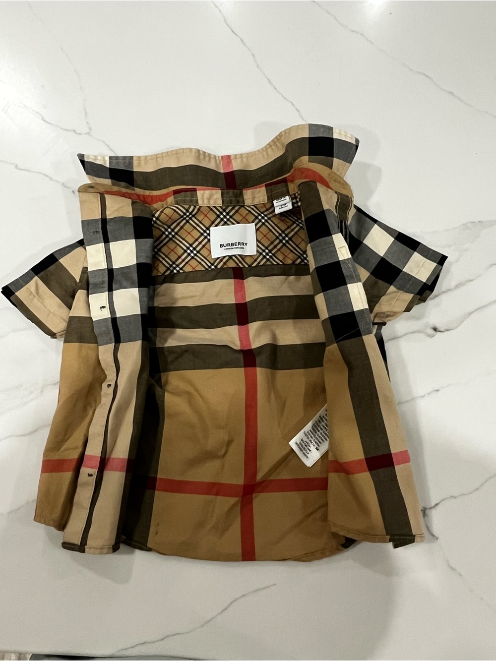 Burberry Kids Signature Beige Check Button-Front Shirt